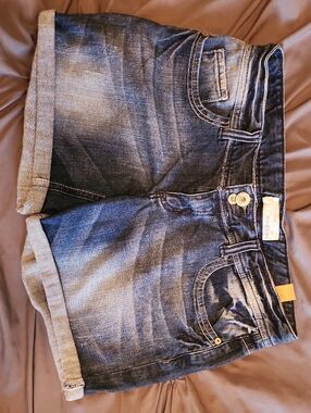 Maurices Indigo Denim Shorts with Contrast Stitching